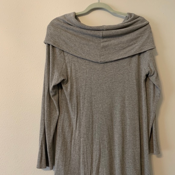 Gray Cowl Neck Sweater - Picture 3 of 5